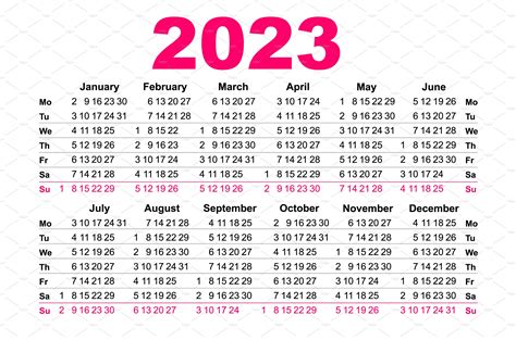 2o23年月曆|2023 Calendar